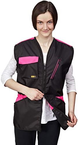  Dingo Dog Training Vest For Agility Dog Sports Training Waterproof Many Pockets For Carry Toys&Snacks 2-Way Zipper Drawstring Waist Pink Power S Size 16400-2