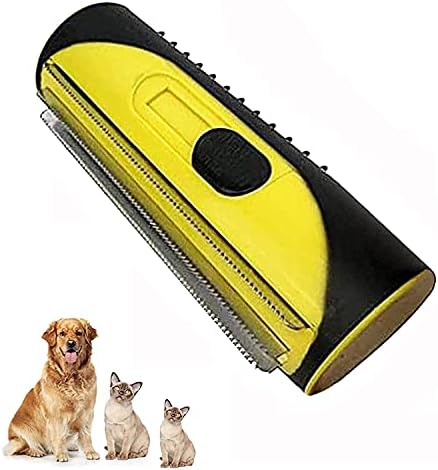  3-in-1 Undercoat Brush For Dogs, Undercoat And Hair Removal Brush, Animal Hair Remover Roller, Suitable For All Hairy Pets Large Dogs, Cats (Pink) (Color : Pink)