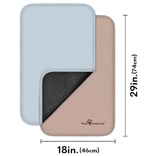  Paw Inspired Washable Pee Pads For Dogs: Crate Series | For Use With 30" Kennels | Reusable, Waterproof Pet Pads For Puppy Training, Whelping, Senior Dogs With Incontinence, And More (29x18, (2 Pack))
