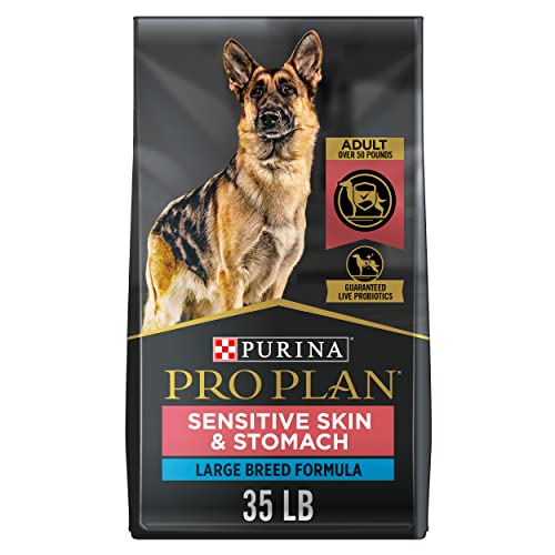  Purina Pro Plan Sensitive Stomach And Stomach Large Breed Dog Food, Salmon Formula - 35 Lb. Bag