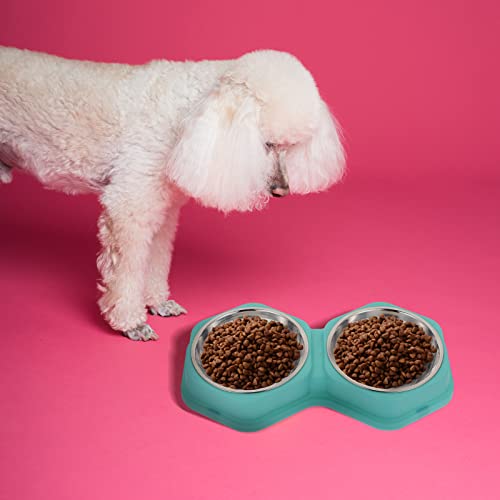  Hemobllo 1Pc Pet Slow Food Bowl Choking Double Bowl Small Cats And Dogs Feeding Bowl