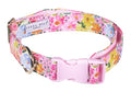  Steel Mill & Co Adjustable Dog Collar With Quick Release Buckle, Heavy Duty Canvas, Cute Floral Dog Collars For Medium And Large Dogs, Summer Garden