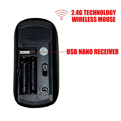  2.4G Wireless Mouse With Cute Pattern Design For All Laptops And Desktops With Nano Receiver - Cute Dogs Cats Pet Food