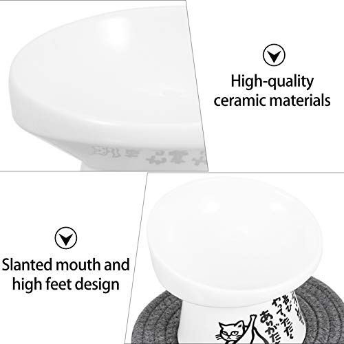  Balacoo Puppy Feeder Puppy Feeder Ceramic Cat Feeding Bowl With Nonslip Bottom Pet Food Water Bowl With Stand For Food Water Dish Ceramic For Cats And Small Dogs Puppy Water Bowl Puppy Water Bowl