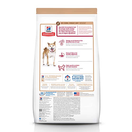  Hill's Science Diet Adult No Corn, Wheat Or Soy Dry Dog Food, Chicken Recipe, 4 Lb. Bag