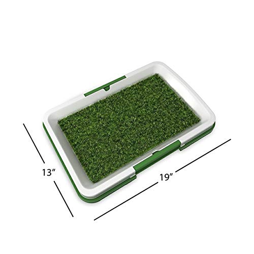  YangYan 3 Layers Large Dog Pet Potty Training Pee Pad Mat Puppy Tray Grass Toilet Simulation Lawn For Indoor Potty Training Pet Supply (Color : Light Green, Size : L 46x32x5 Cm)