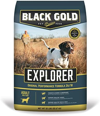  Black Gold Explorer Dry Dog Food For Adult Dogs, Original Performance 26/18 Formula, 50 Lb Bag