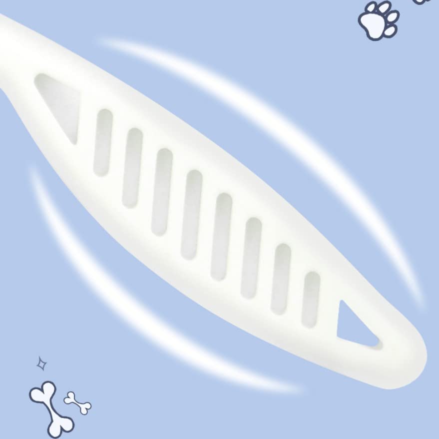  Zentric Pet Comb, Multifunctional Pet Hair Comb Flea And Tear Stain Removal, Dog Lice Comb, Flea Brush For Cats, Fine-Toothed Flea Comb For Long & Short Hair Pet (2 Sets-White)