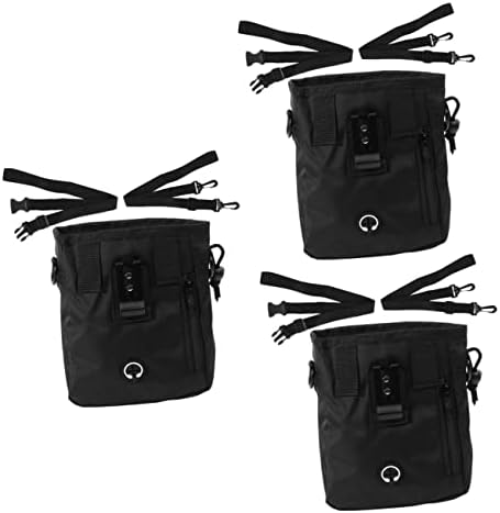  Iplusmile Dog Food Containers Dog Food Container 5pcs Pet Treat Bag Doggies Treats Dog Treat Container Nylon Black The Dog Portable Food Containers Dog Food Puppy