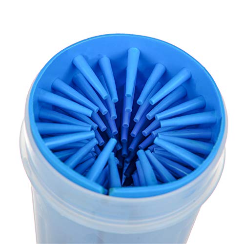  Kuntrona Pet Foot Clean Cup For Dogs Cats Cleaning Tool Soft Plastic Washing Brush Paw Washer Accessories Blue 10.5x10.5x8.2cm