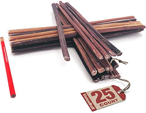  ValueBull Bully Sticks For Small Dogs, Extra Thin 12 Inch, 10 Count - All Natural Dog Treats, 100% Beef Pizzles, Single Ingredient Rawhide Alternative