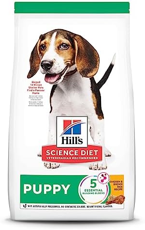  Hill's Science Diet Dry Dog Food, Puppy, Chicken Meal & Barley Recipe, 4.5 Lb. Bag