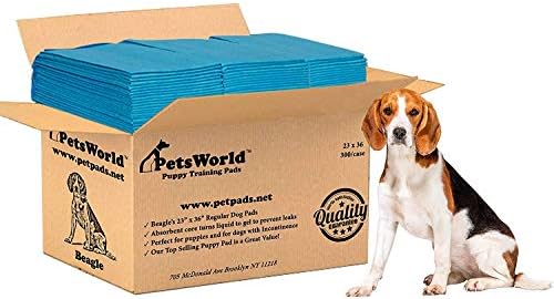  Dog Training Puppy Pads 23x36, Case Of 100 Dog Pee Pads, Basics Doggy Pee Pad, Good For Dog Food Wet, Large Dog Bed, Diaper Changing Pad, Cat Beds Clearance Prime