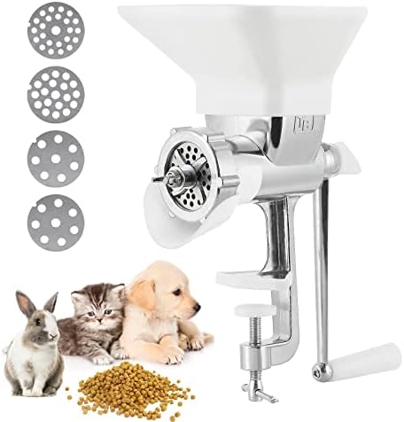  YUCHENGTECH Manual Animal Feed Food Pellet Machine Pet Dog Cat Food Pellet Mell Making Machine Pet Bait Granulator Pelleter With 1.5mm/2mm/2.5mm/3mm Molds (Small)