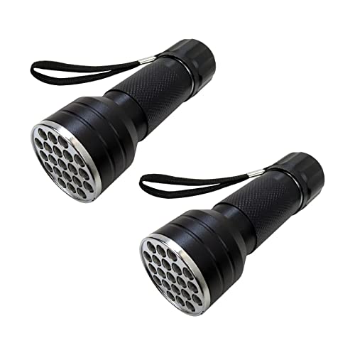  GRABOTE UV Flashlight 395nm LED Blacklight, 1 Switch Mode Lighting Effect Design Flashlights, 2 Pack Mini Flashlights Show Pets Urine Strains, Food Stains On Carpet Furniture Floor