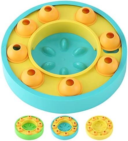  Pets Slow Feeder Bowls Dog Puzzle Toys Non Slip Smart Food Dispenser IQ Interactive Training Toy For Large/Small/Medium Cat Dog Puppies Breed