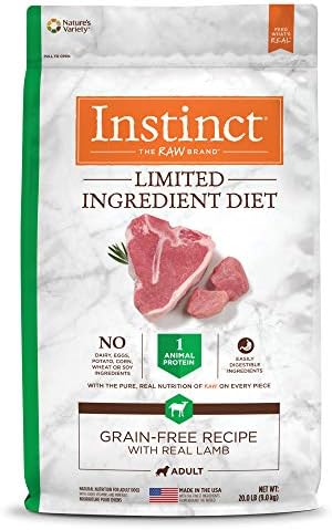  Instinct Limited Ingredient Diet Grain Free Recipe With Real Lamb Natural Dry Dog Food, 20 Lb. Bag