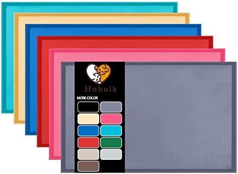  Hubulk Dog Feeding Mat,Silicone Pet Food And Water Bowl Placemat,Dishwasher, High Raised Edge To Prevent Spills,Nonslip Waterproof Tray To Stop Messes On Floor（24"x16"x0.5", Taupe）