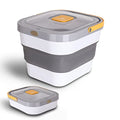  EassyHoo Dog Food Storage Container, 13lb Airtight Pet Food Container For Pets, Foldable Food Storage Bin For Cat Food And Bird Feed, Yellow