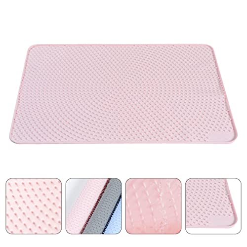 1pc Pink Water, Cushion Food For Mat- Trapper Mat Easy Non-Slip Silicone Pad Car To Tray Washable Cats And Water Litter Dog Placemat Floors Feeding Mats Cat Clean Rug
