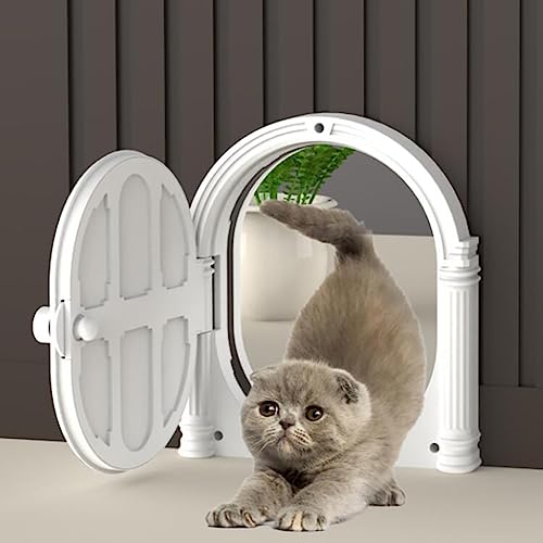  Naiveferry 1Pc Cat Door Interior Door Two Ways, 7.08 X 9.44 Inches No Flap Cat Door Pet Privacy Interior Door For Cats Up To 20 Lbs