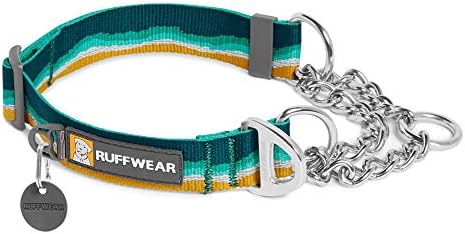  Ruffwear, Chain Reaction Dog Collar, Martingale Style For On-Leash Walking, Sunset, 14"-20"