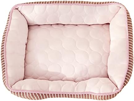  BLMIEDE Summer Mat For Dogs Cats Pet Self Mat Soft Rectangle Washable Bed Cushion For Small Medium Large Breed Slow Cat Feeder Small (B, One Size)