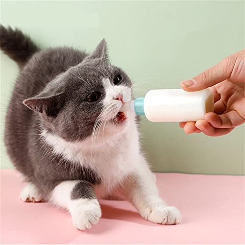  AACARB Cat Water Dispenser, Puppy Kitten Feeding Bottle Feeder 70ml Can Squeeze Liquid Milk Nursing Bottle For Dogs Puppies Rabbits Hamster (Color : Green)
