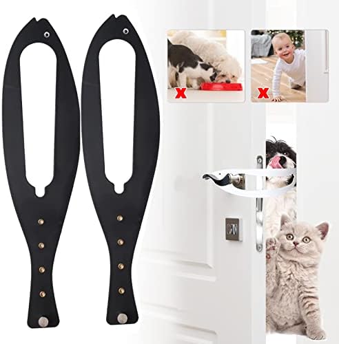 Cat Door Holder Latch,2 Packs Pink Cat Door Alternative Installs Fast Flex Latch Strap Let's Cats In & Keeps Dogs Out Of Litter Food Safe Baby Proof 5 Function Holes No Measuring No Pet Gate