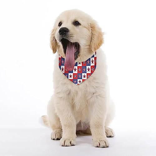 GENERIC Stars Geometric Grid Vintage Pet Bandana Collar - Scarf Collar - Art Dog Bandana Minimal Head Cicumference