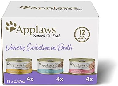  Applaws Natural Wet Cat Food, 24 Pack, Limited Ingredient Food For Cats, Chicken Breast With Cheese In Broth, 2.47oz Cans
