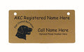  C3194 Flat Coated Retriever Head Crate Tag Personalized With Your Dog's Name