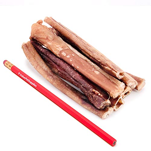  ValueBull Bully Sticks For Dogs, Medium 5-6 Inch, Varied Shapes, 50 Count - All Natural Dog Treats, 100% Beef Pizzles, Single Ingredient Rawhide Alternative