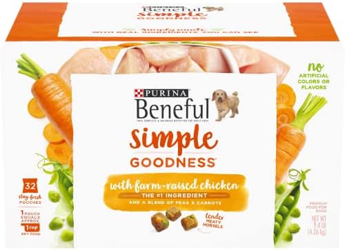  Purina Beneful Dry Dog Food, Simple Goodness With Farm Raised Chicken - (4) 12 Ct. Boxes