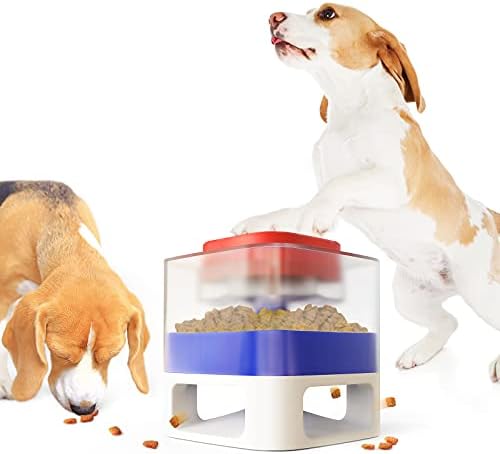  Monotre Dog Puzzle Feeder Toy With Button Interactive Mental Stimulation Food Dispenser, Improve Dog IQ Slow Feeding To Protect The Intestines, Suitable For Large, Medium And Small Dogs