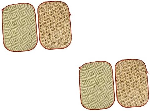  POPETPOP 4 Pcs Rabbit Mat Toys For Guinea Pigs Kitten Toys Guinea Pig Chew Toys Small Animal Grass Mat Small Animal Bedding Hamster Cooling Mat Cooling Grass Mat Natural Pet Bed