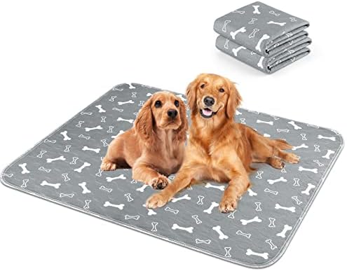  Pee Pads For Dogs Extra Large, 39"x27" Washable Puppy Pads Pet Traning Pads.Waterproof Reusable Dog Pee Pads With Anti-Skid Bottom Highly Absorbent ,for Guinea Pigs, Bunnies, Cats-Blue2pcs