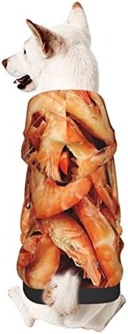 GENERIC Shrimp Pattern Sea Food Pet Dog Costume Pets Wear Hoodies Winter Large Cats Cloth Sweatshirts Jacket Pullover