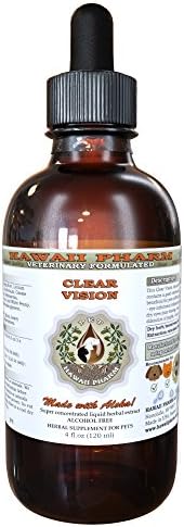  HawaiiPharm Clear Vision, Veterinary Natural Alcohol-Free Liquid Extract, Pet Herbal Supplement 2 Oz