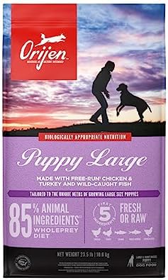 ORIJEN Puppy Dry Dog Food, Grain Free Dry Dog Food For Puppies, Fresh Or Raw Ingredients, 4.5lb