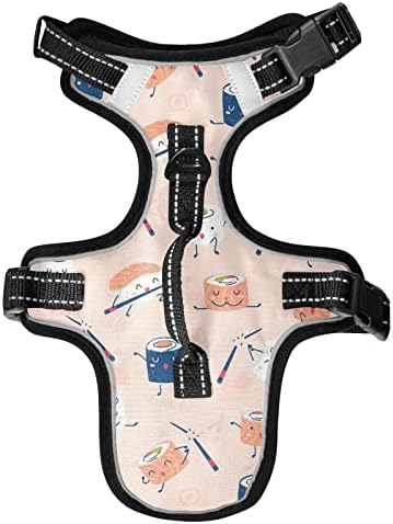 Cartoon Food Sushi Sashimi Dog Harness Adjustable Reflective Dogs Harness Soft Vest Harness For Dog Puppy Pets (with Drawcord)