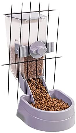  1L Automatic Rabbit Food Dispenser, Rabbit Food And Water Bowls, Small Pet Feeder With Lid, Great For Rabbits, Ferrets, Cats, Birds