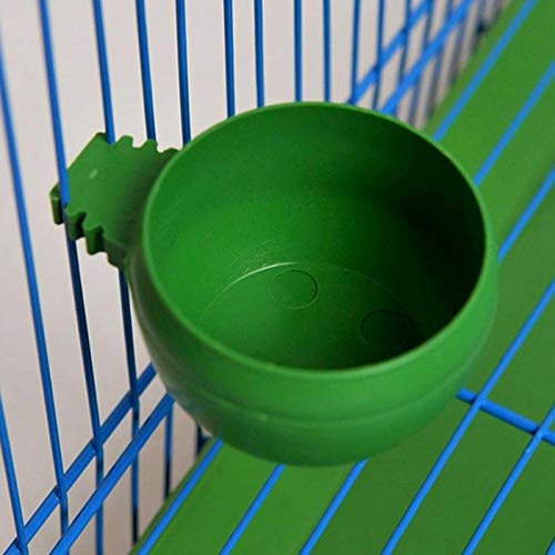  ZSQZJJ Parrot Bird Hamster Feed Bowl Cage Hanging Drinking Food Feeder Cup Bowl Feeding Bowl Tools