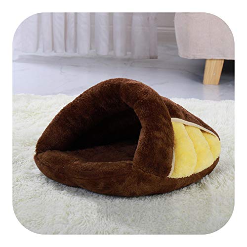  Big Incisors Dog Snuffle Mat， Super Soft Dog Bed House Warm Winter Puppy Cat Sleeping Beds Mat For Cats Small Medium Dogs Pet Supplies S M L-Brown-L