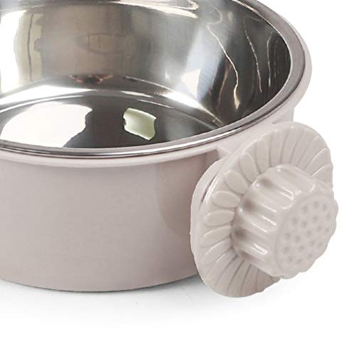 Baluue Rabbit Food Parrot Feeding Cups Birds Food Dish Stainless Steel Parrot Feeders Water Cage Bowls For Cockatiel Conure Budgies Parakeet Parrot Macaw Small Animal Chinchilla Size L Bunny Food