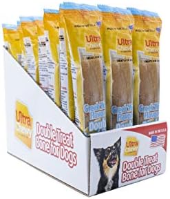  Ultra Chewy Naturals Dog Treats Bone Made In USA Highly Digestible Irresistible Flavors Special Box With Individual Packages (Peanut Butter, 12 Count)