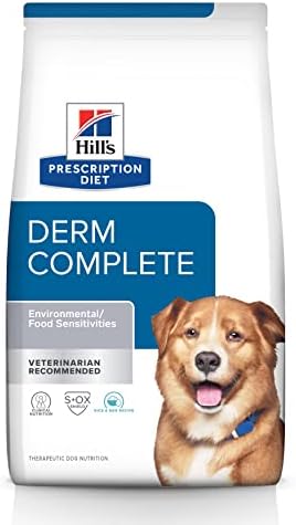  Hill's Prescription Diet Derm Complete Skin & Food Sensitivities Dry Dog Food, Veterinary Diet, 6.5 Lb. Bag
