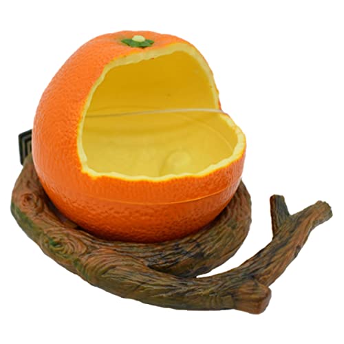  NOGRAX Box For Cups Orange Dispenser With Pet Decoration Cage Finches Feeding Bowl Hanging Fruit Lovely Adorable Canaries Budgie Water Design Parakeets Novelty Feeder Shaped Container Feeder