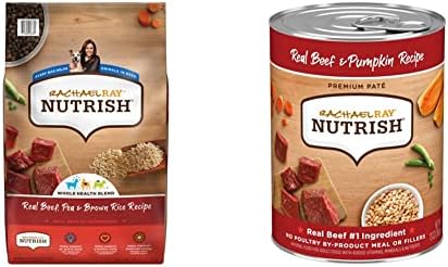  Rachael Ray Nutrish Premium Natural Dry Dog Food, Real Beef, Pea & Brown Rice Recipe, 14 Pounds, Model:-P