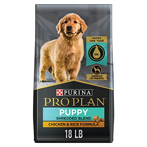  Purina Pro Plan High Protein Puppy Food Shredded Blend Chicken & Rice Formula - 18 Lb. Bag
